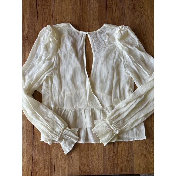 Free People Daia Textured Deep V Blouse Size XS NWT - Picture 10 of 10